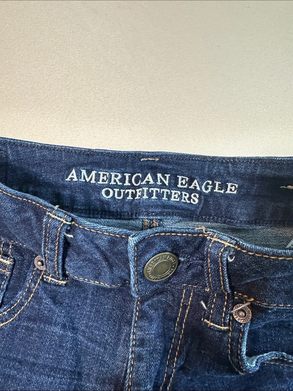 American Eagle Outfitters AE Shorts Size 2 Indigo Denim Cutoff Denim